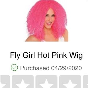 fly girl hot pink wig